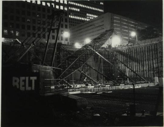 On the Eve of the Largest-ever Concrete Foundation Pour, Allied Bank, Houston