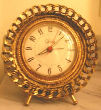 Table Clock, part of assembled dressing table set