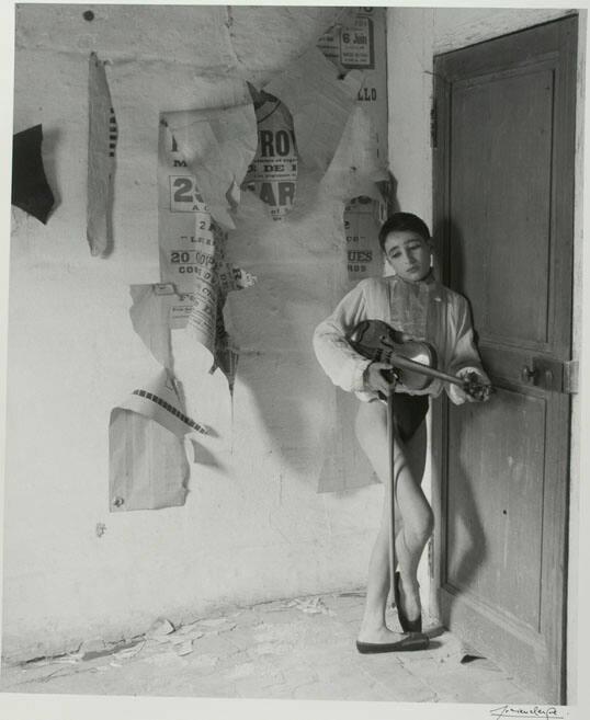 Violinist with Posters