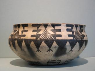Bowl with Abstract and Geometric Designs