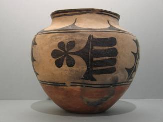 Jar (Olla) with Abstract Flower and Feather Designs